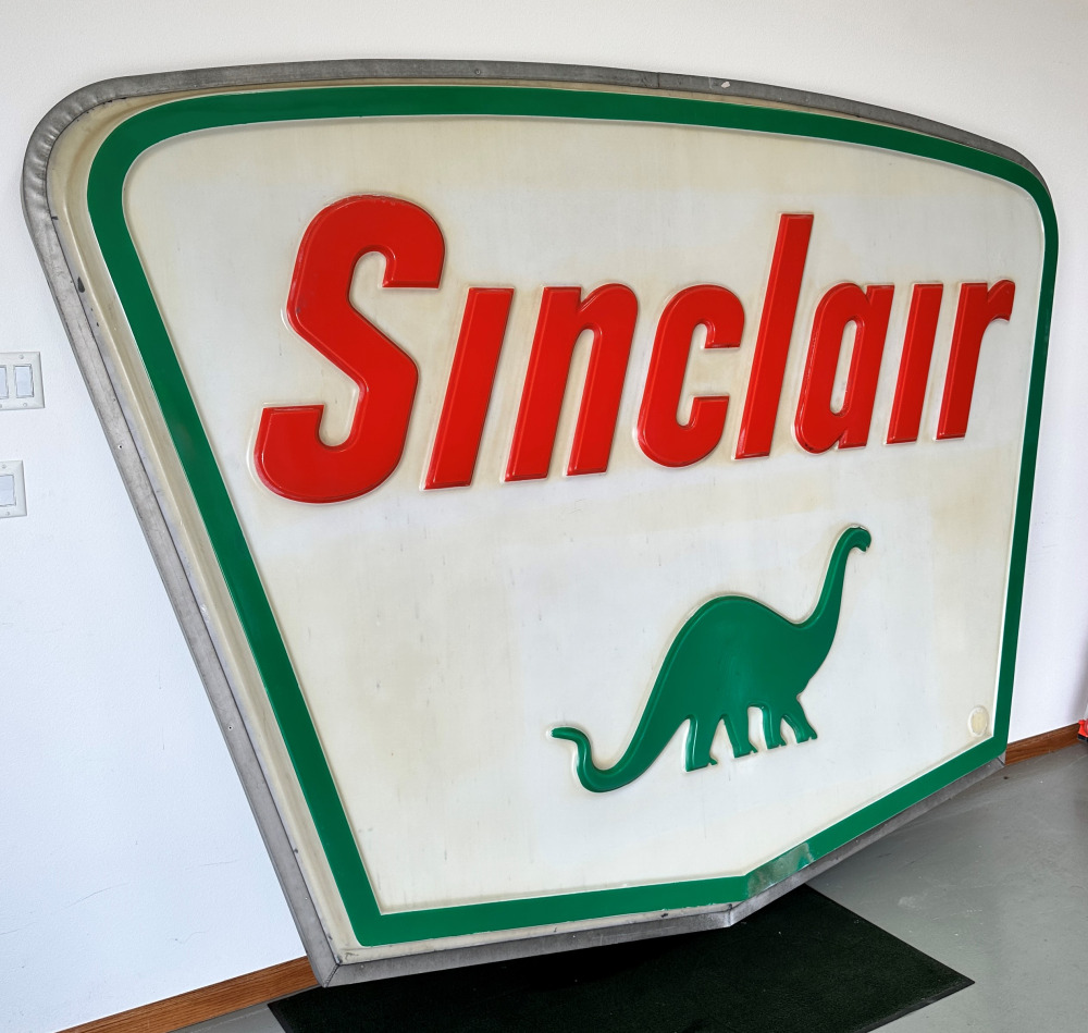 M122 Original Plastic Sinclair Sign Double Sided MAG Auctions